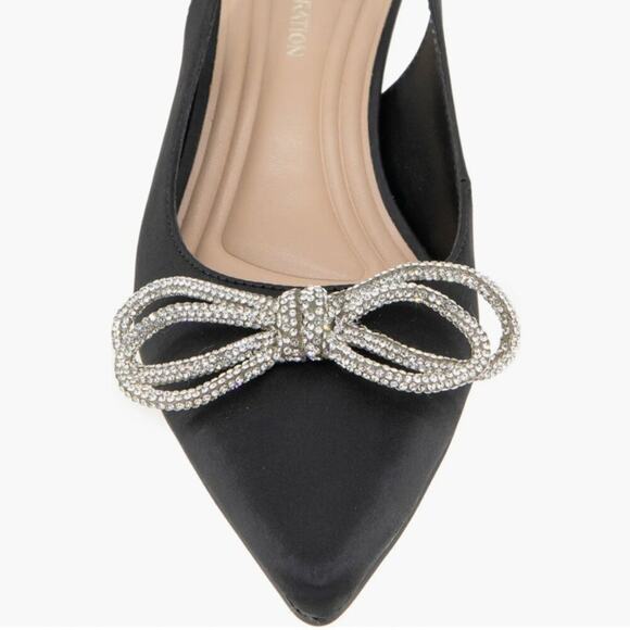 NWOT BCBG Donna 2 Slingback Pointed Toe Pump Black 6.5 - Picture 2 of 9